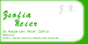 zsofia meier business card